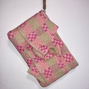 Straw Pink Purse